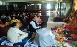 Library sarswati puja function